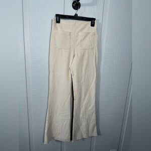 Selfie Off White Women’s Corduroy Flare Leg Pants Size Small NWT